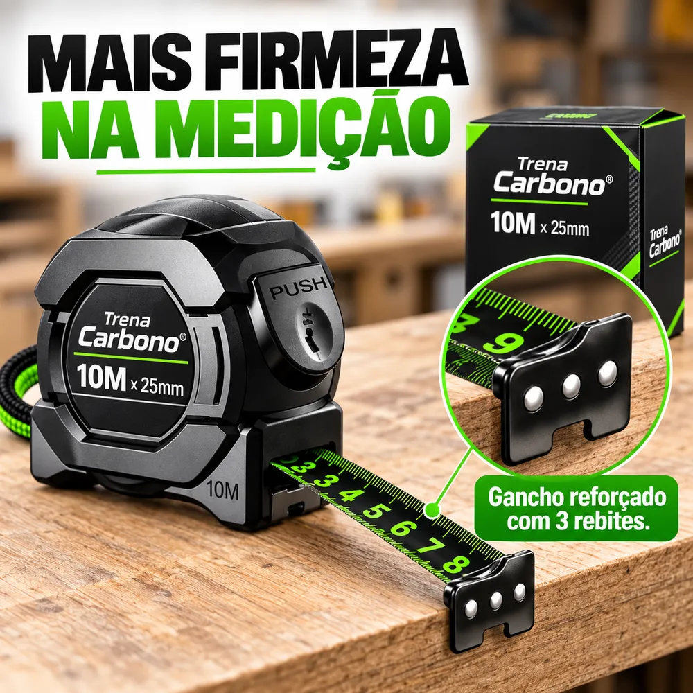Gancho metálico reforçado com três rebites