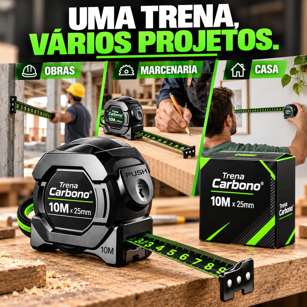 Trena Carbono usada em obras, marcenaria e em casa