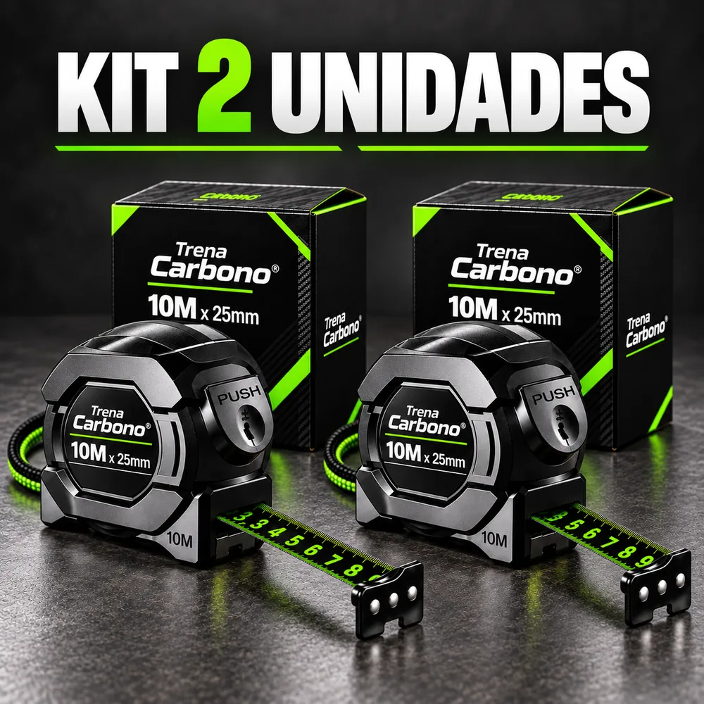 Kit com duas unidades da Trena Carbono